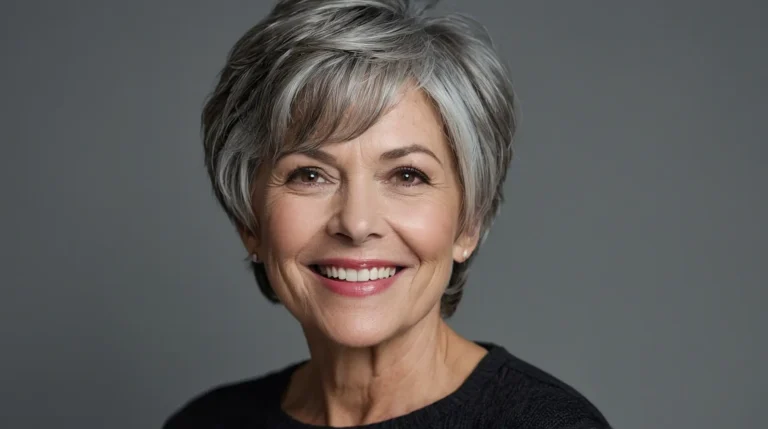 24 Short Hairstyles for Women Over 50 with Gray Hair