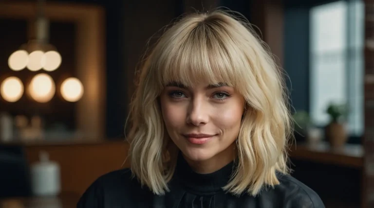 25 Stunning Blonde Wolf Cuts with Bangs That Will Transform Your Look